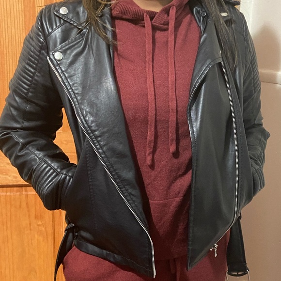 Sebby Hooded Faux-Leather Jacket - Picture 5 of 6